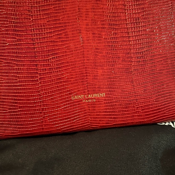 NEW Saint Laurent Paloma lizard embossed pochette - Picture 3 of 5
